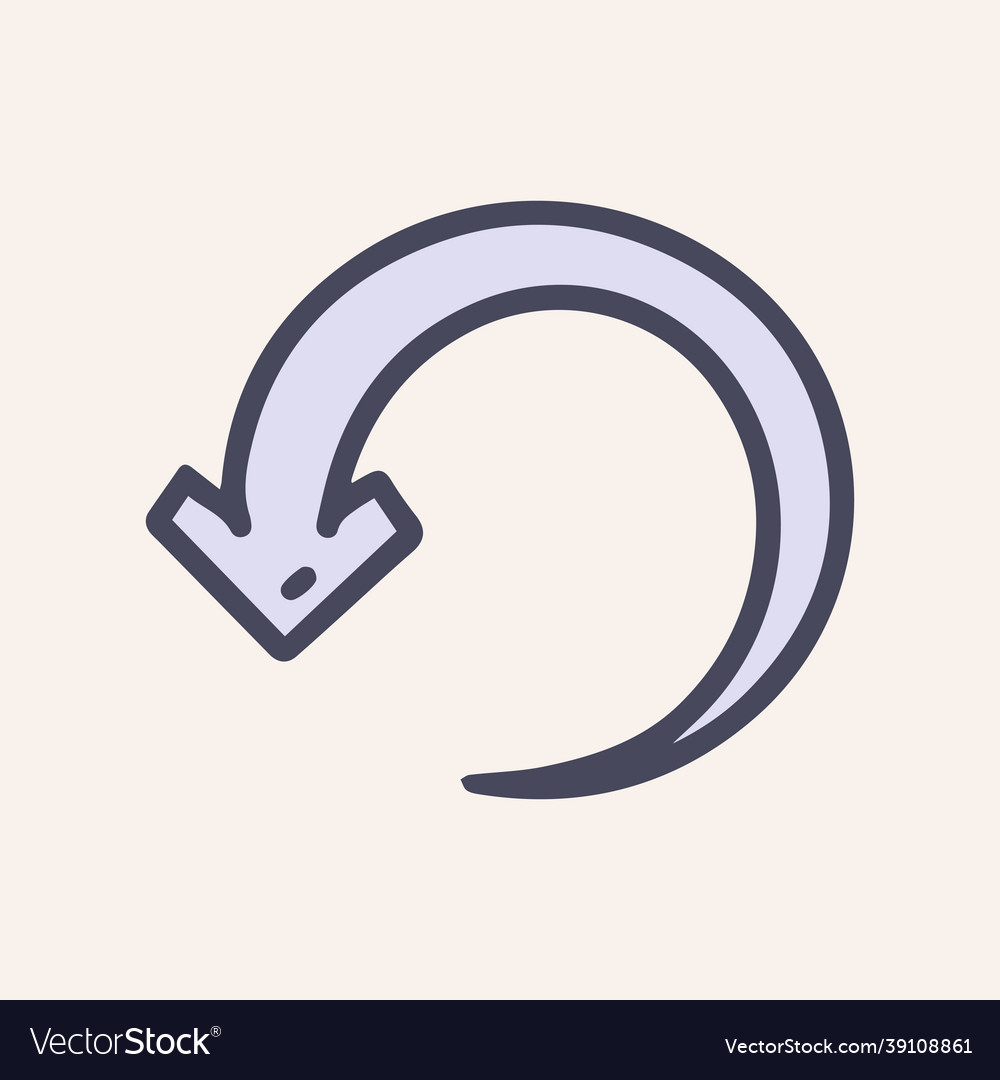 Circle loading color doodle simple icon vector image Circle loading color doodle simple icon