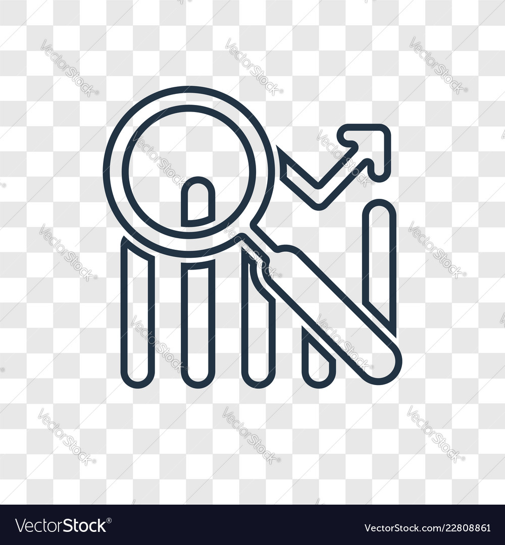 Data analysis concept linear icon isolated vector image Data analysis concept linear icon isolated