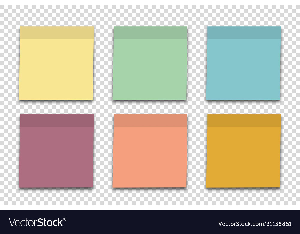 Empty sheet note paper isolated set vector image Empty sheet note paper isolated set