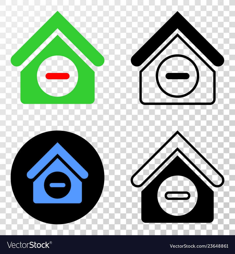 Forbidden house eps icon with contour Vector Image Forbidden house eps icon with contour