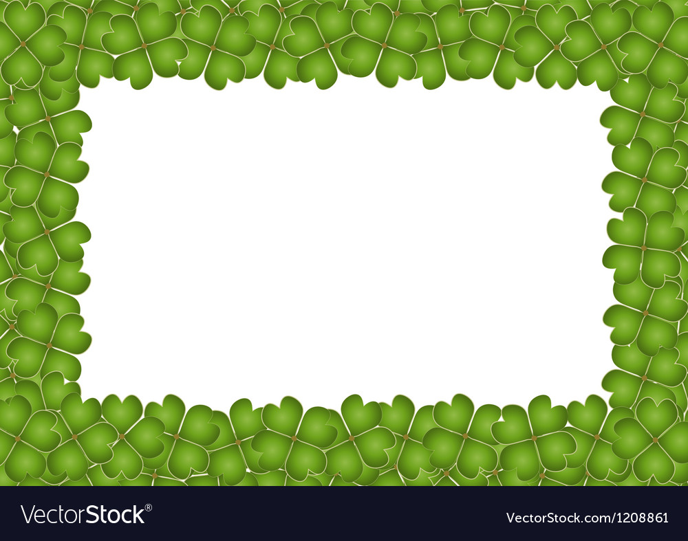 Four leaf clover frame with copy space