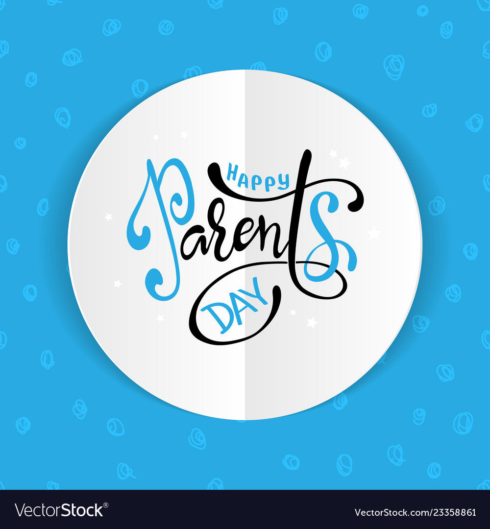 Happy Parents Day Beautiful Greeting Card Poster Vector Image