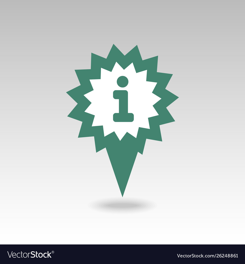 Information pin map icon pointer markers vector image Information pin map icon pointer markers