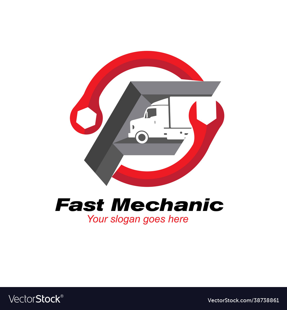 Mechanic truck logo designs simple