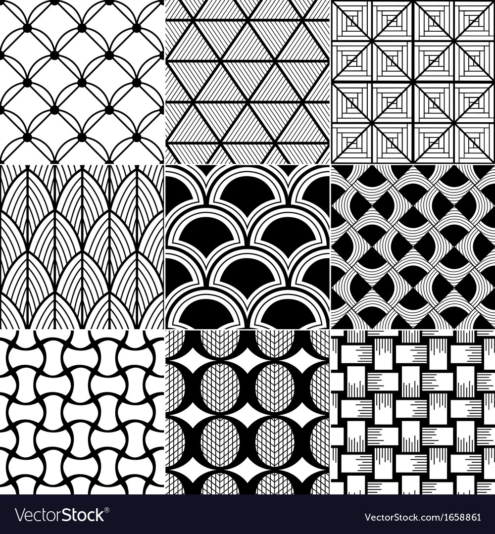 Monochrome abstract seamless pattern Royalty Free Vector