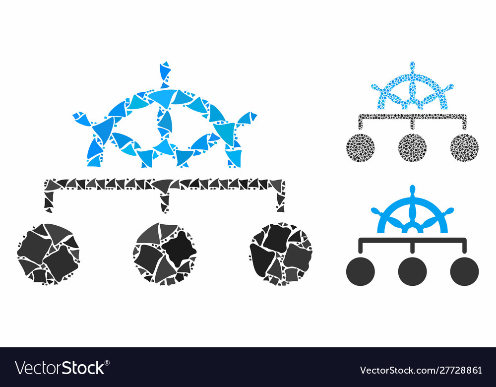 Rule structure composition icon ragged items vector image Rule structure composition icon ragged items