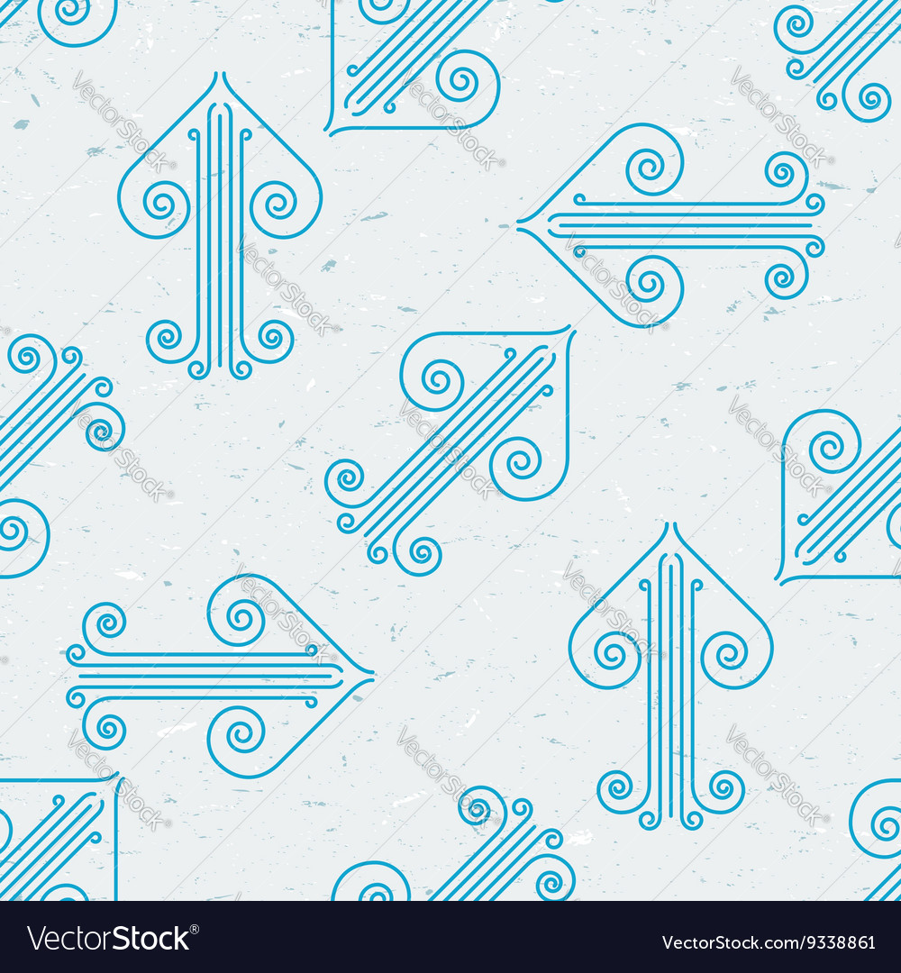 Seamless pattern with grungy arrows