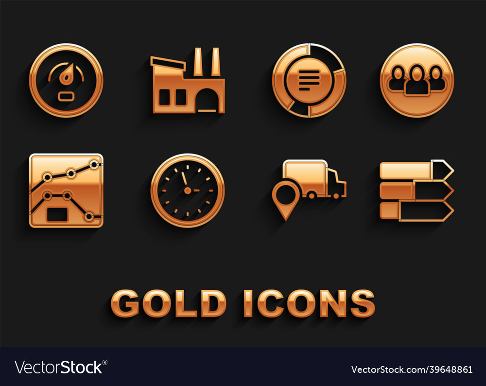 Set clock project team base pie chart vector image Set clock project team base pie chart