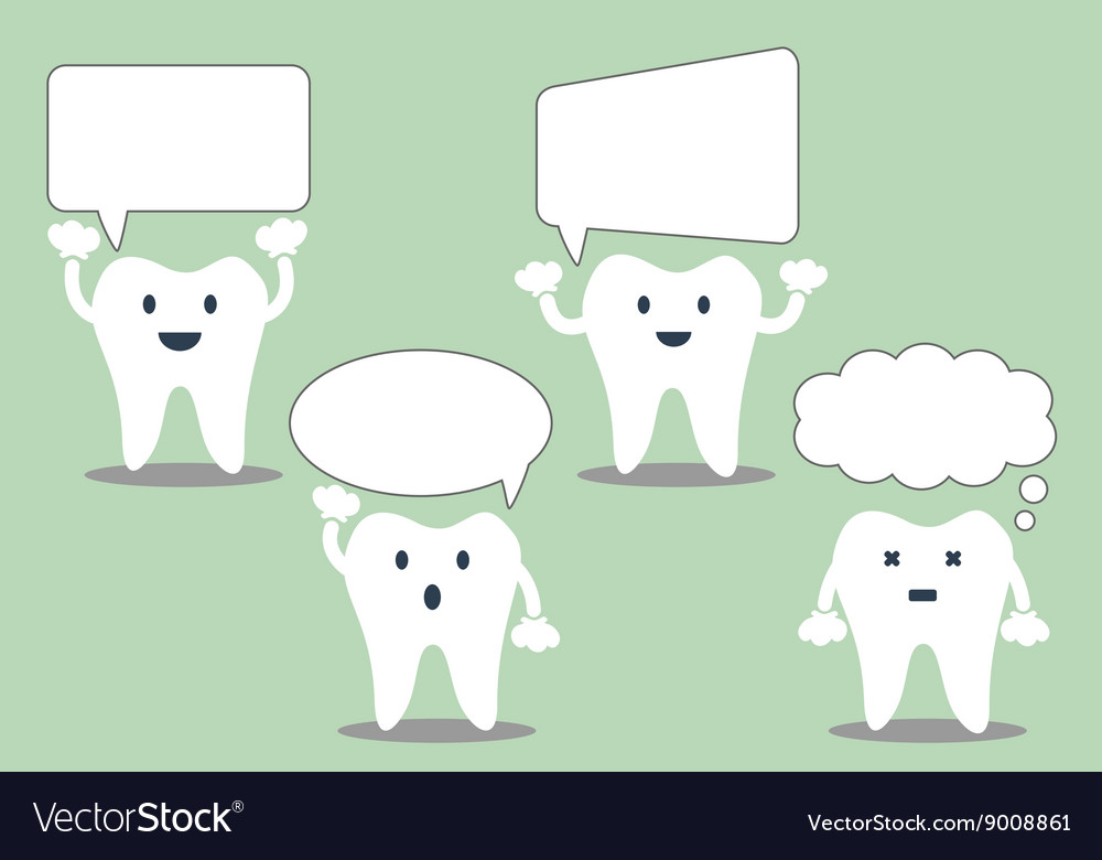 Teeth with speech bubble