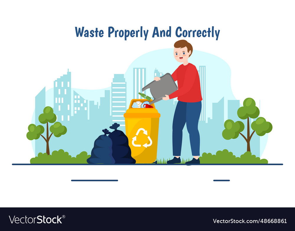Waste properly and correctly with demonstration