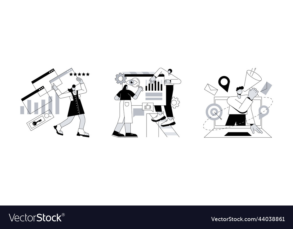 Website optimization abstract concept vector image Website optimization abstract concept