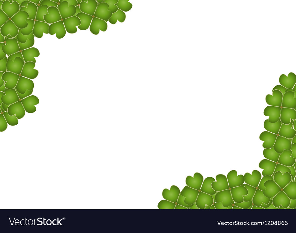 Frame of four leaf clover with copy space