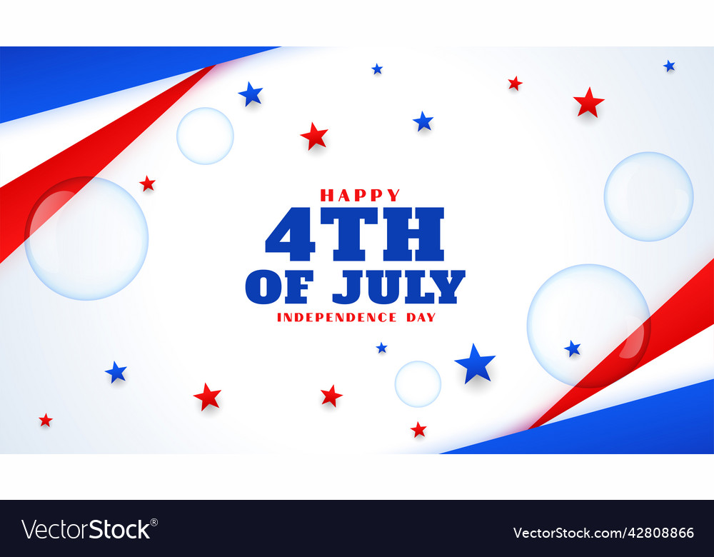 Happy fourth of july independence day on bubble vector image Happy fourth of july independence day on bubble