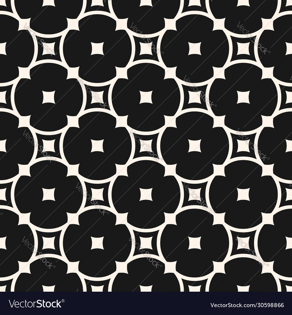 Monochrome seamless pattern with rounded lattice vector image Monochrome seamless pattern with rounded lattice