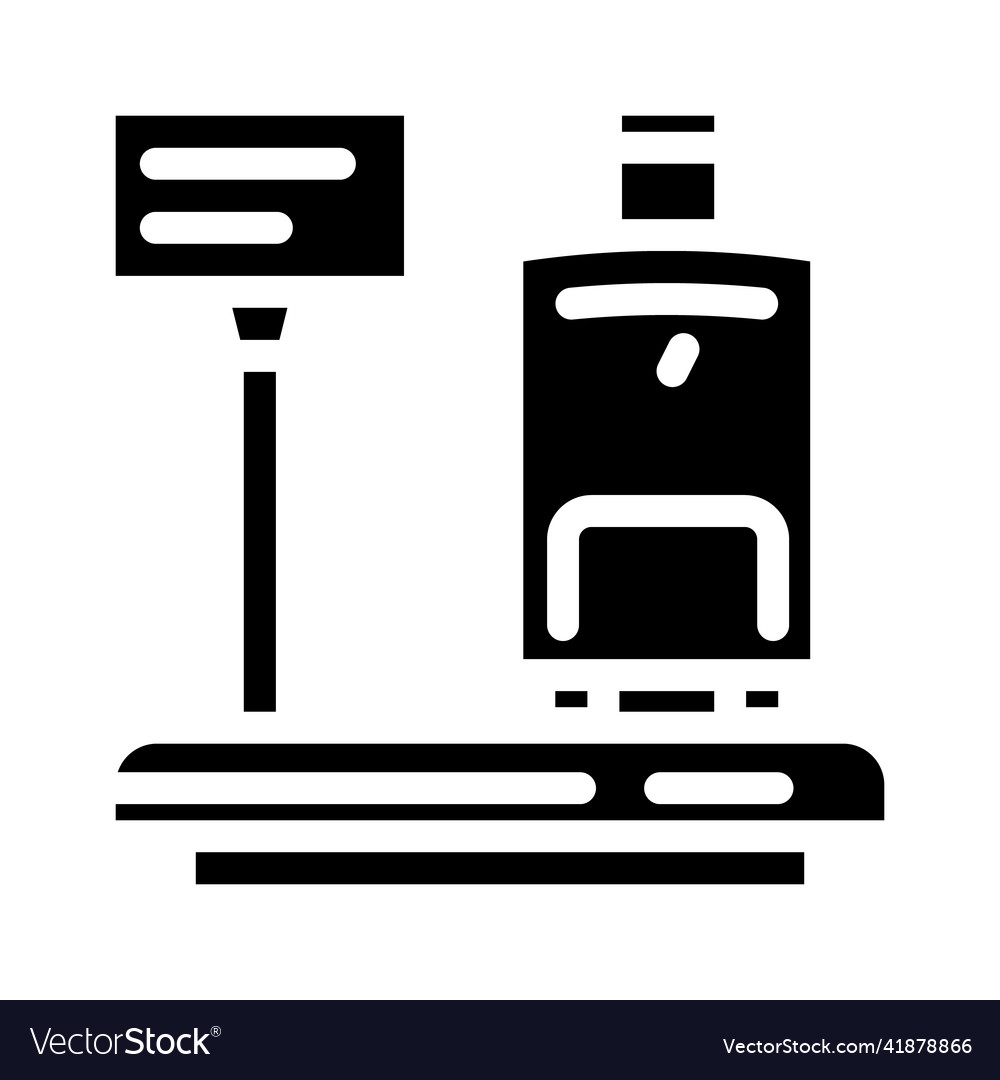 Scales airport equipment glyph icon