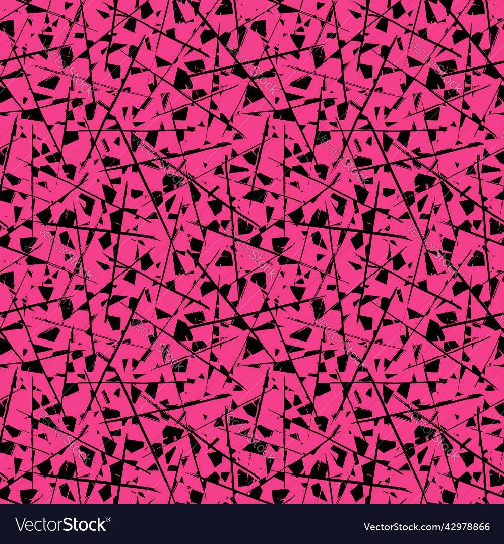 Seamless pattern with black lines and spots vector image Seamless pattern with black lines and spots