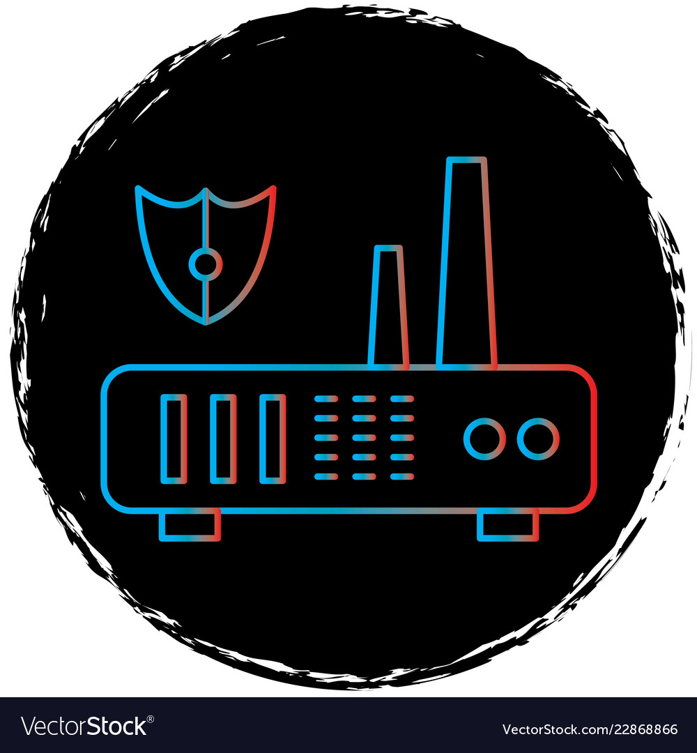 Server icon in creative design with elements