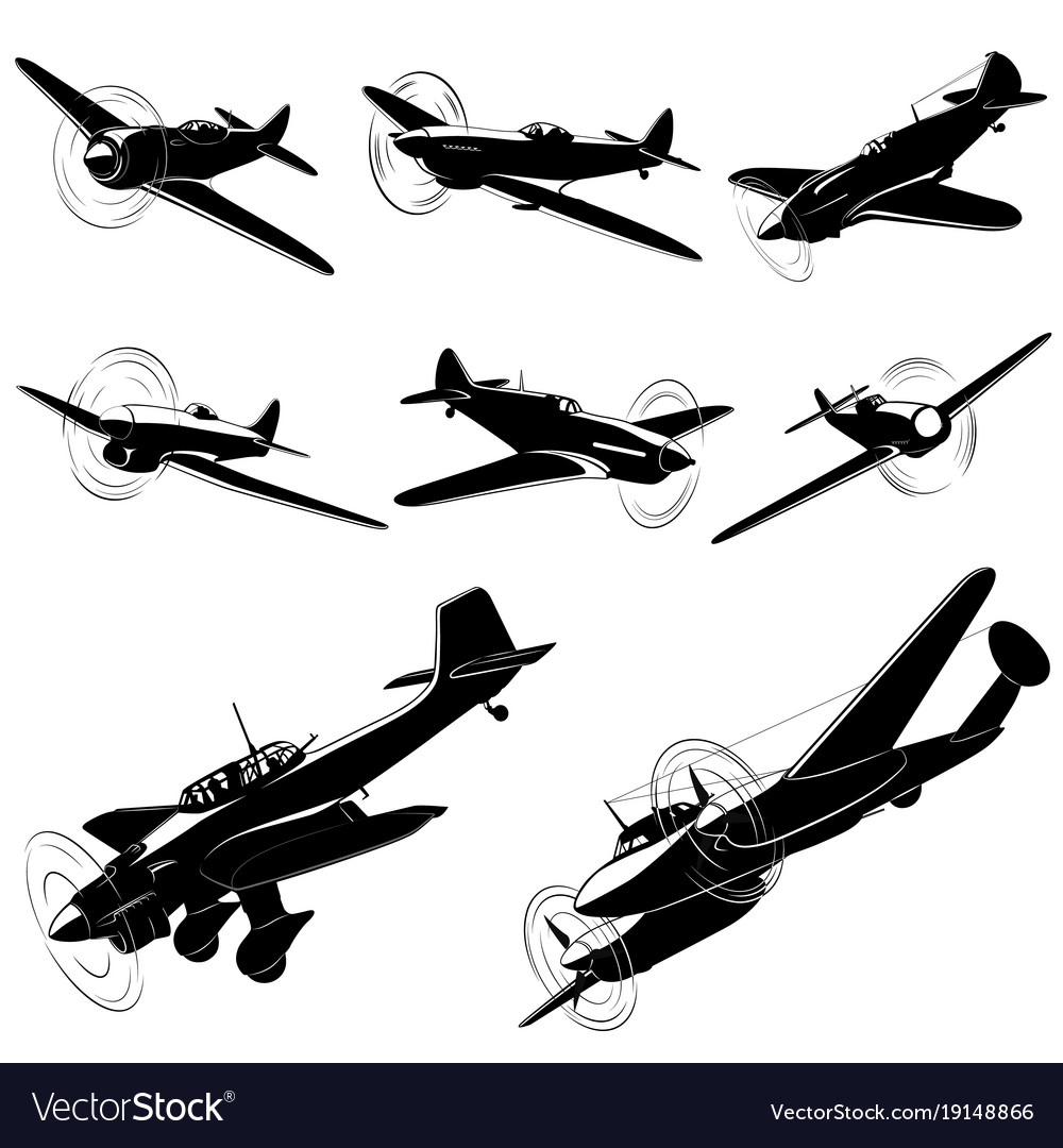 Silhouettes of old fighters Royalty Free Vector Image