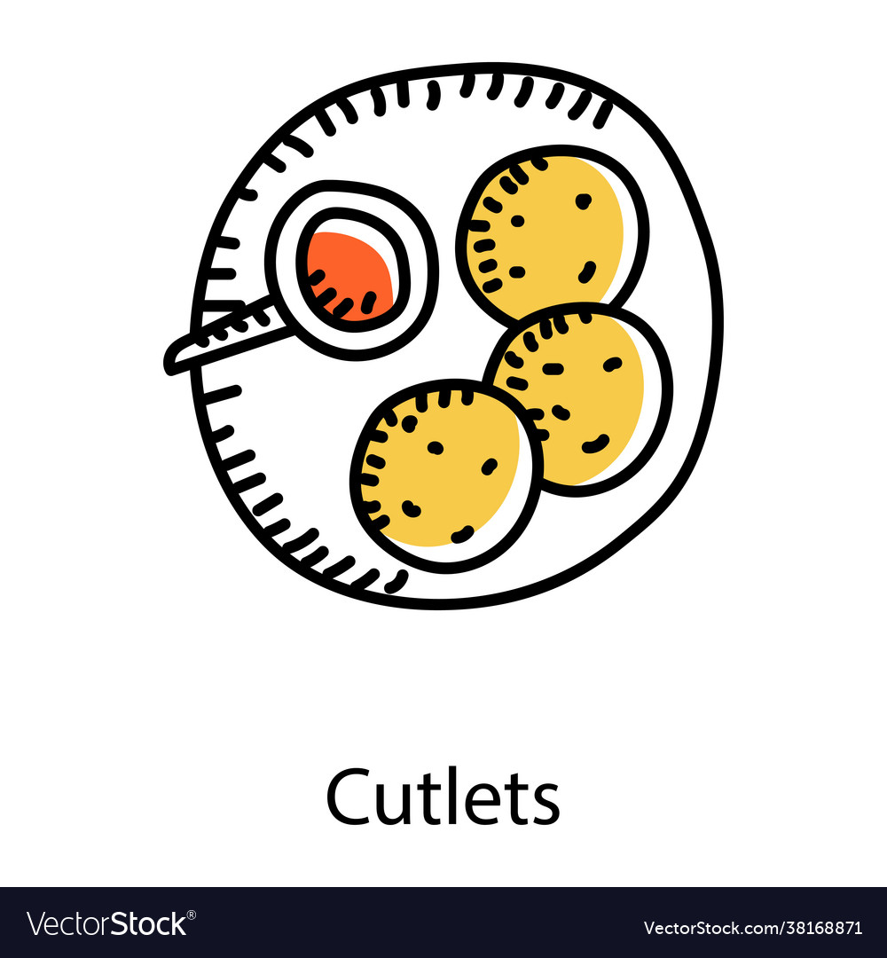 Cutlets Royalty Free Vector Image - VectorStock