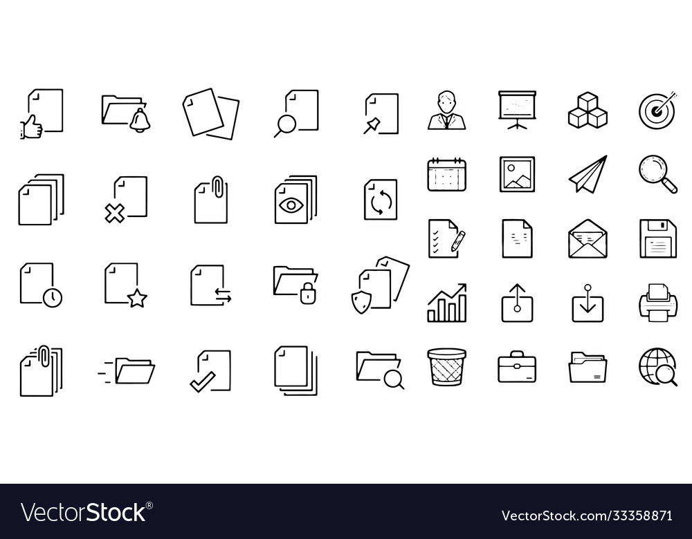 Document and file line icons
