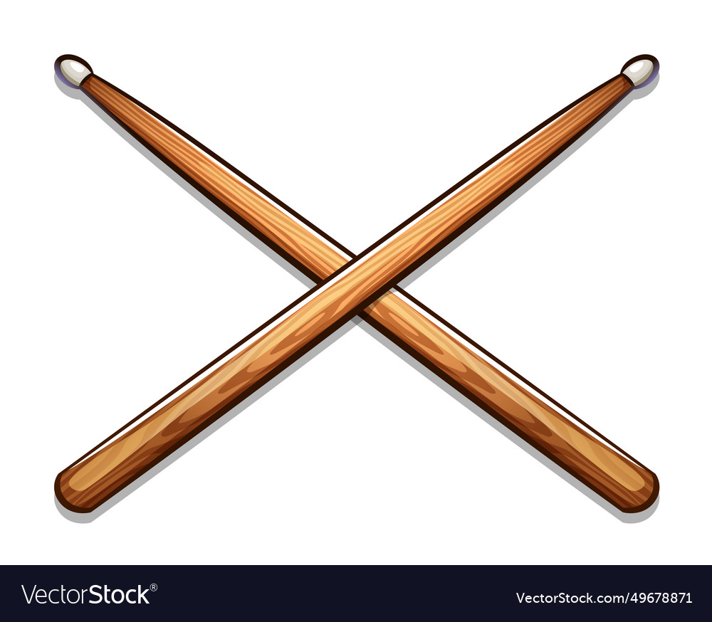 Drumstick cartoon on white background Royalty Free Vector