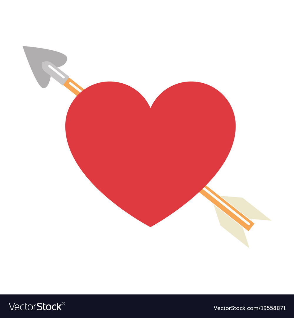 Heart with arrow icon Royalty Free Vector Image