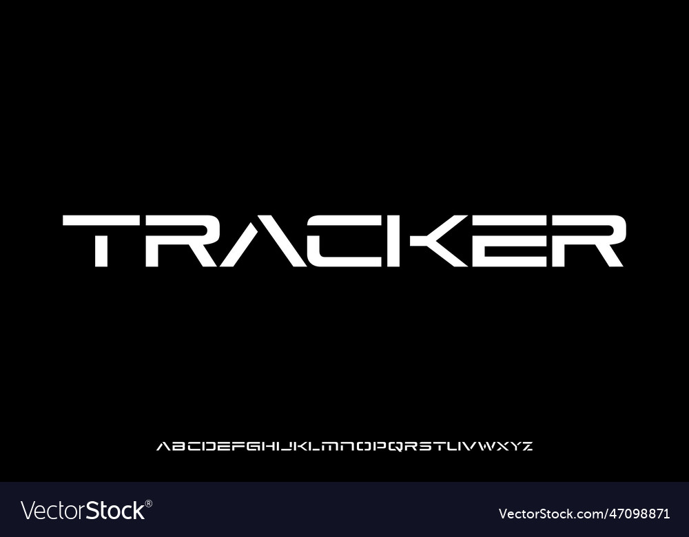 Modern sleek display font Vector Image Modern sleek display font