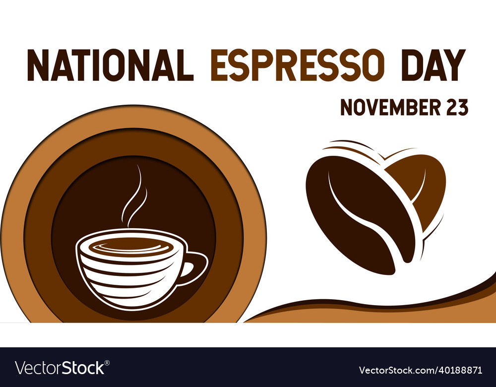 National Espresso Tag Hintergrund November 23