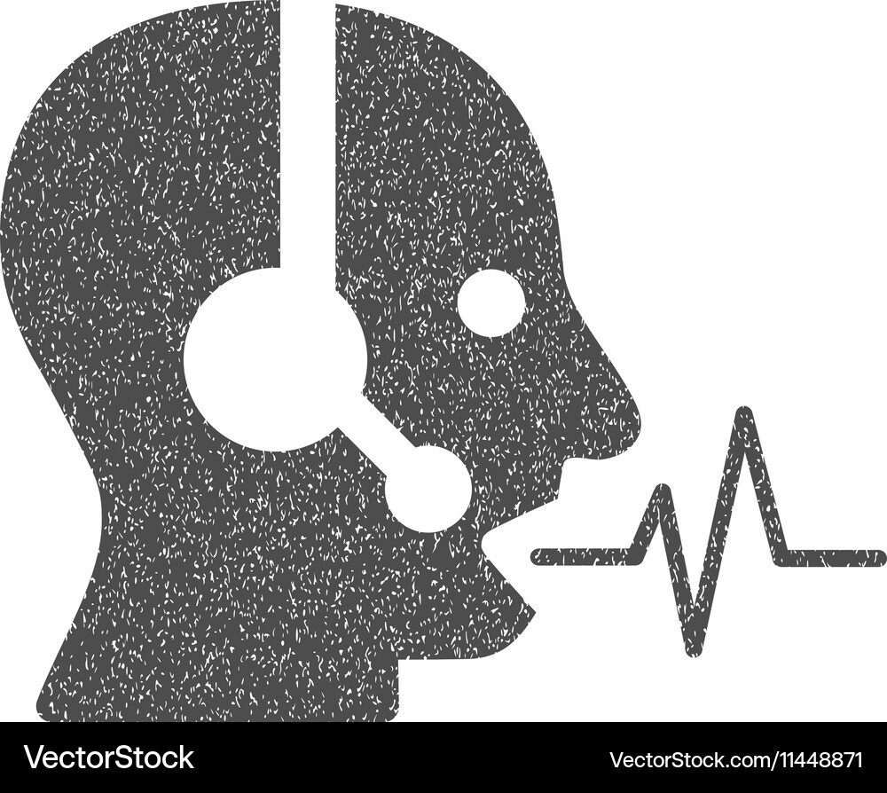 Operator Speech Grainy Texture Icon Royalty Free Vector