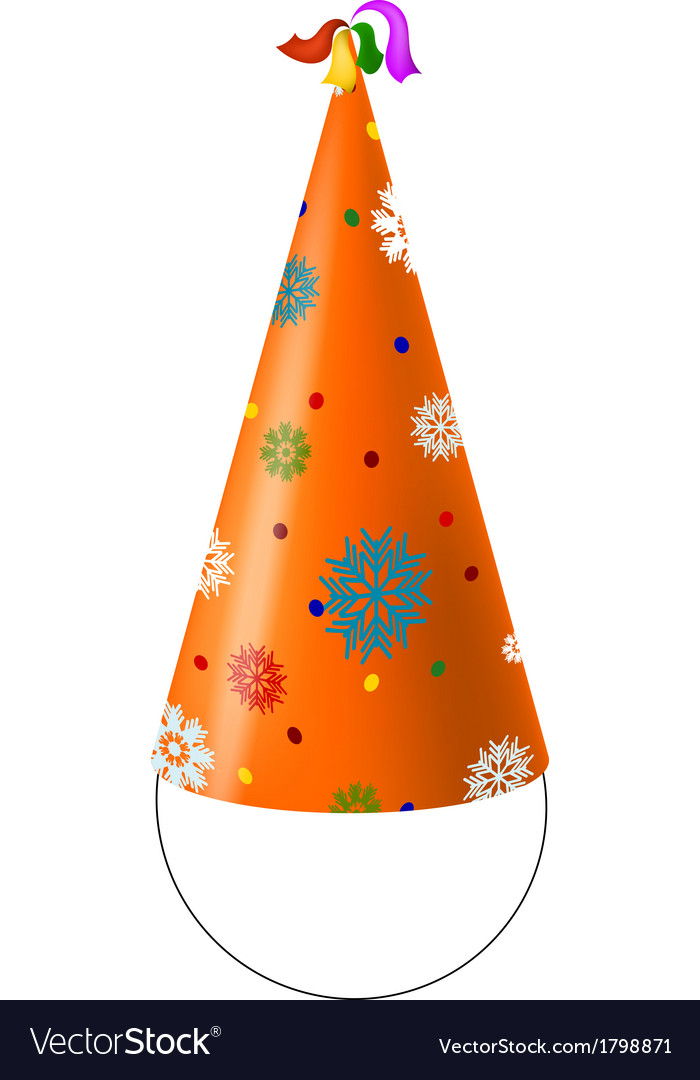 Party hat with snowflakes