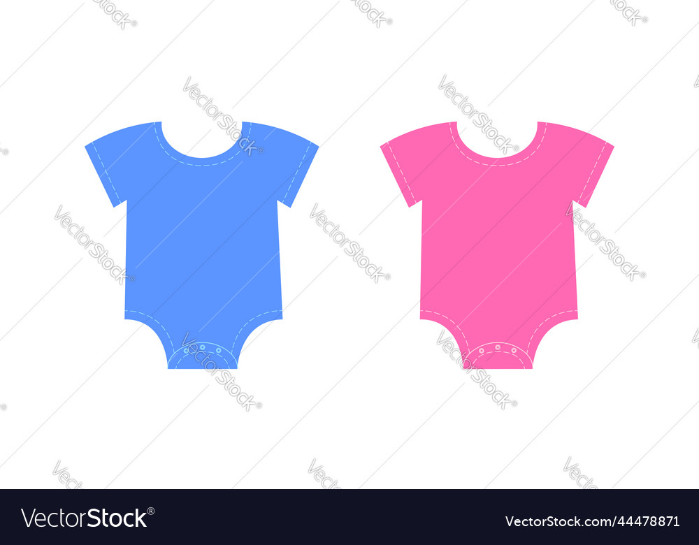 Pink and blue baby bodysuits boy or girl