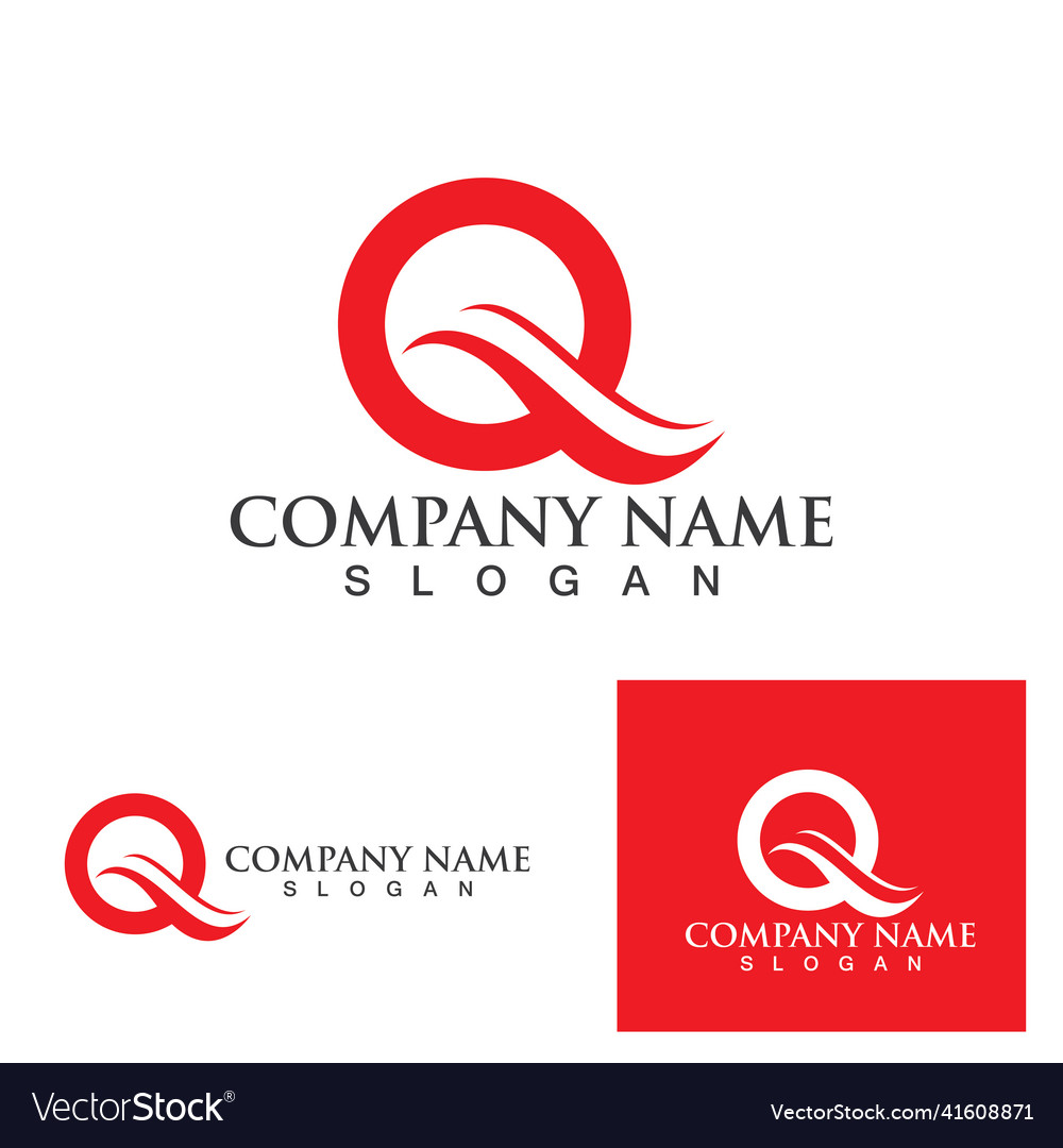 Q logo and symbols template icons Royalty Free Vector Image