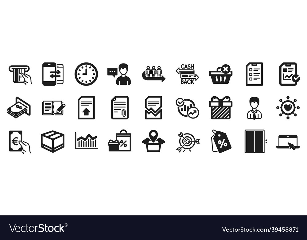 Set of simple icons such as portable computer