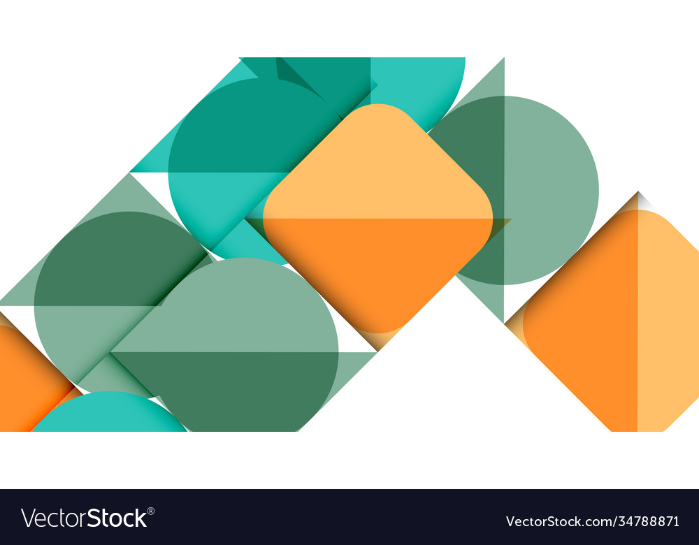 Simple circles and triangles abstract background Vector Image Simple circles and triangles abstract background
