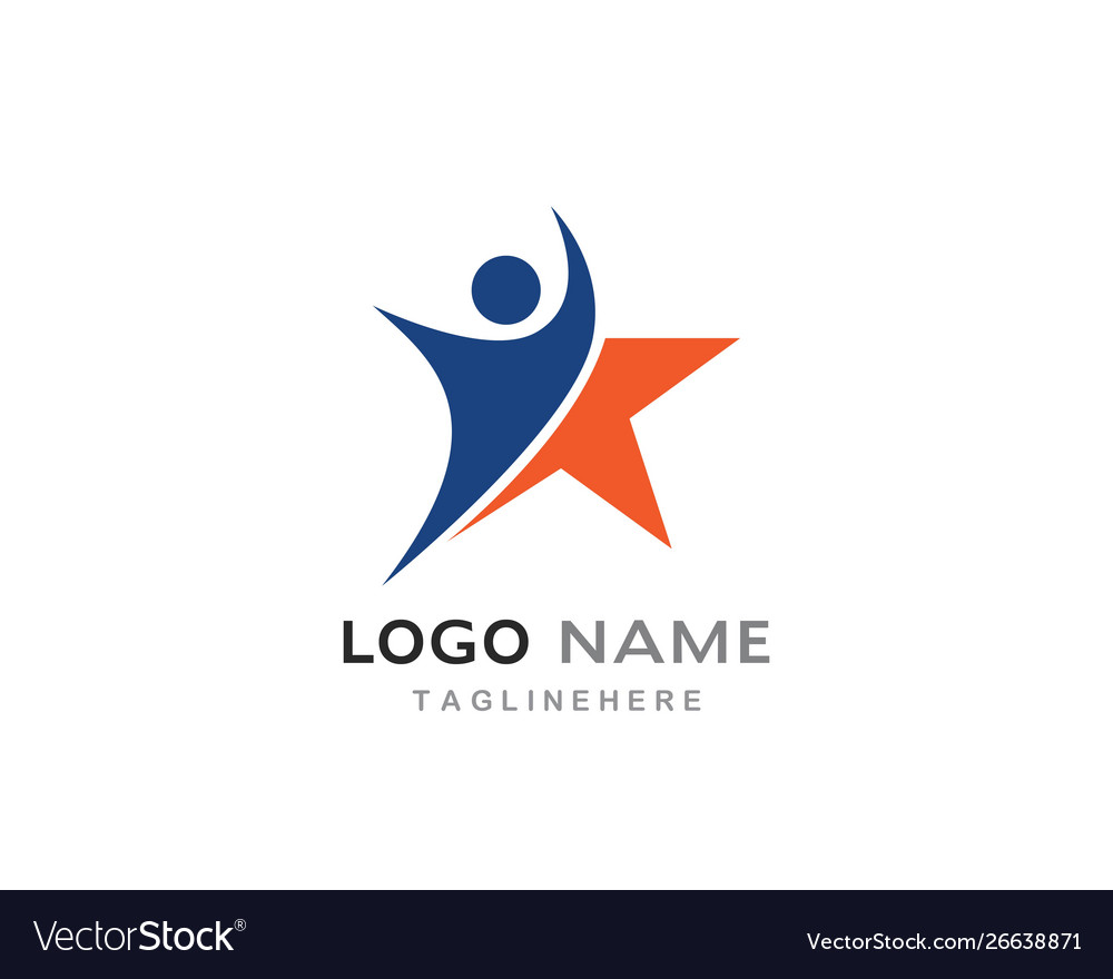 Star people logo Royalty Free Vector Image - VectorStock