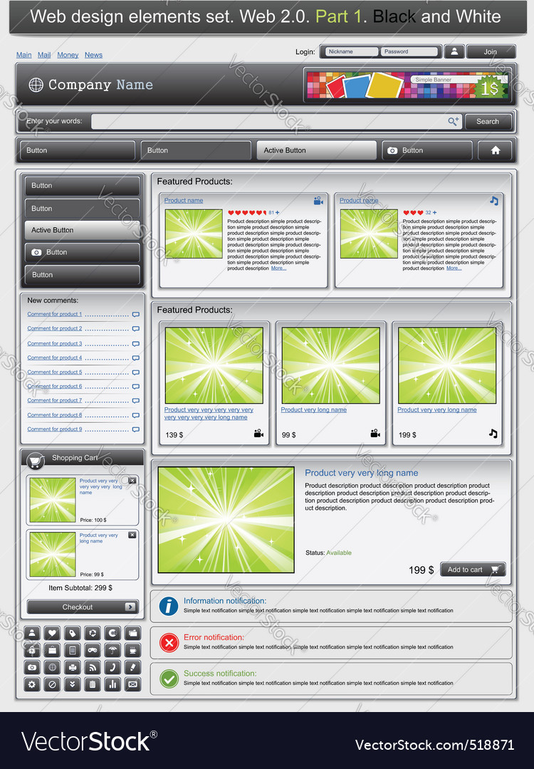 Website Interface Elements