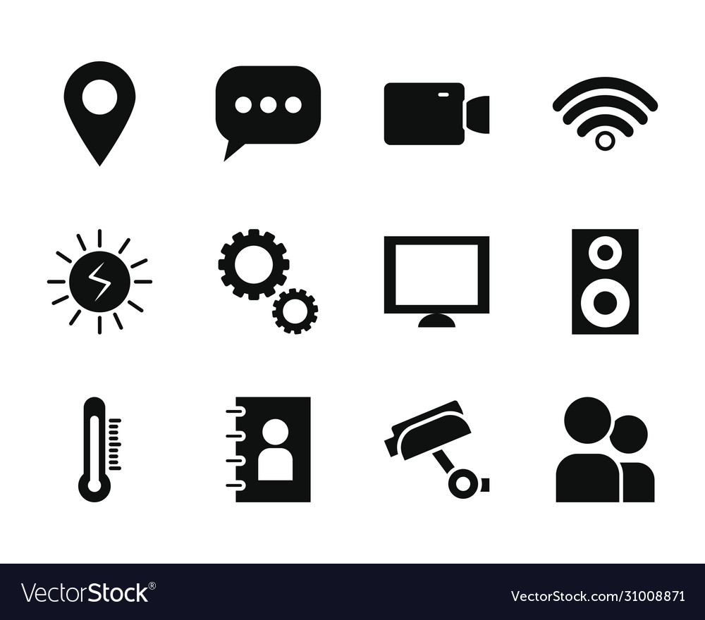 Wifi symbol and smartphone app buttons icon set vector image Wifi symbol and smartphone app buttons icon set