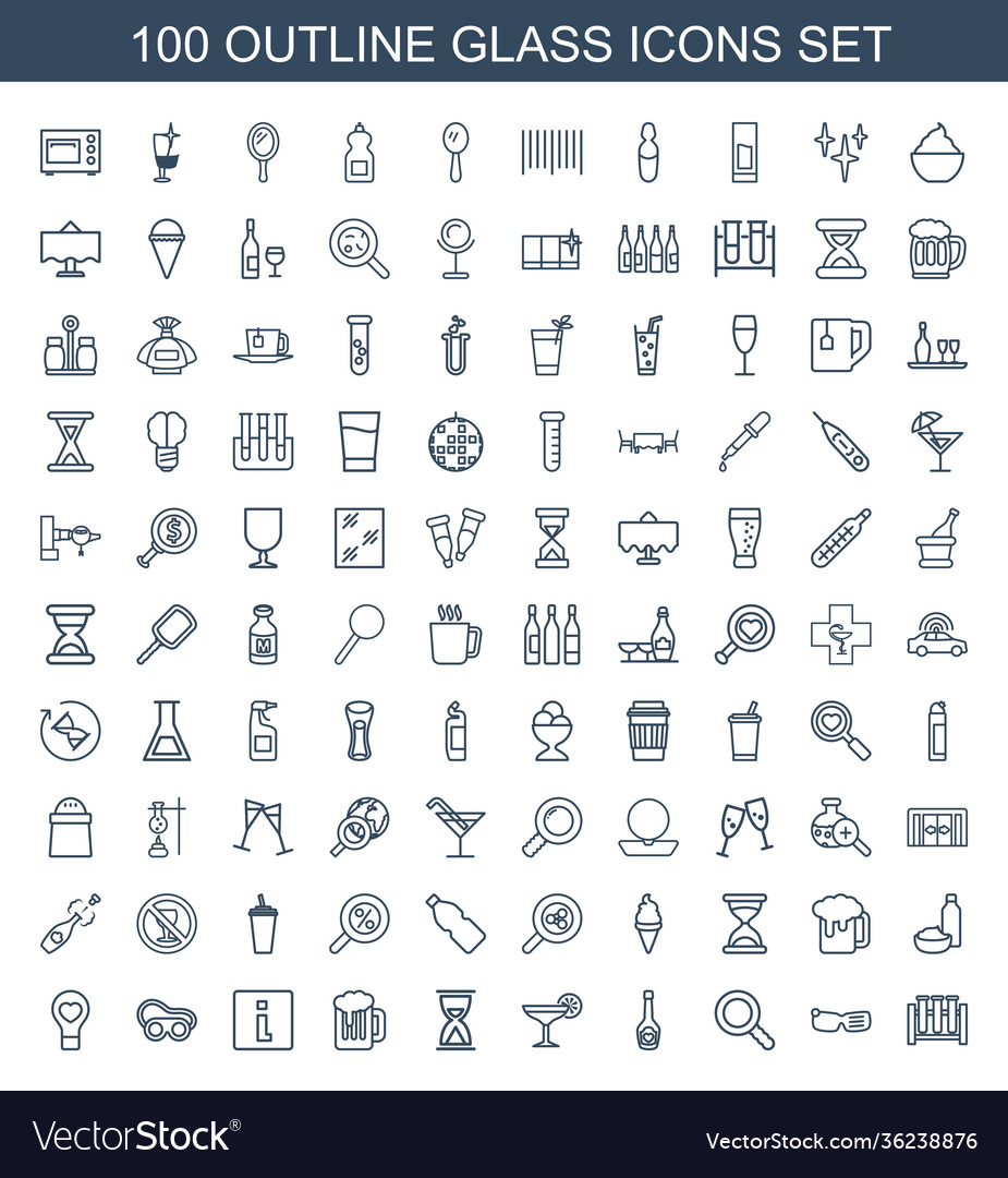 100 glass icons