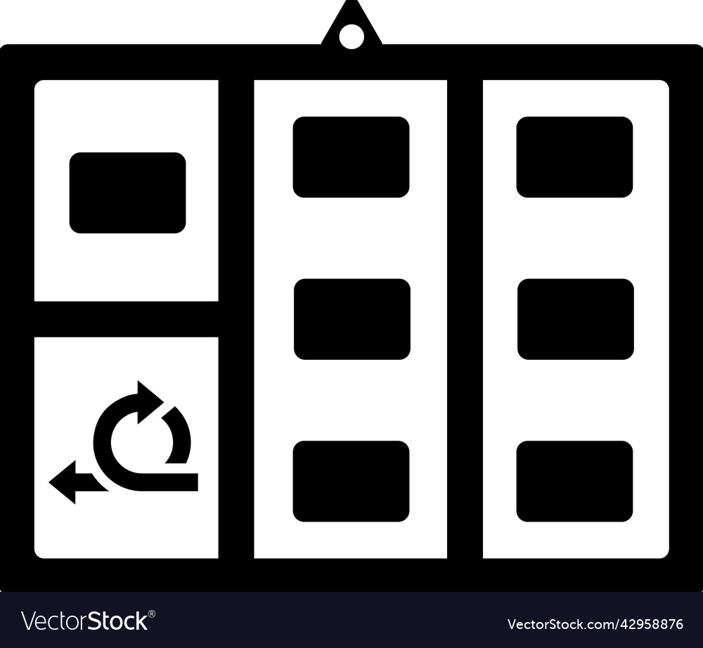 Agile board iteration icon black graphics