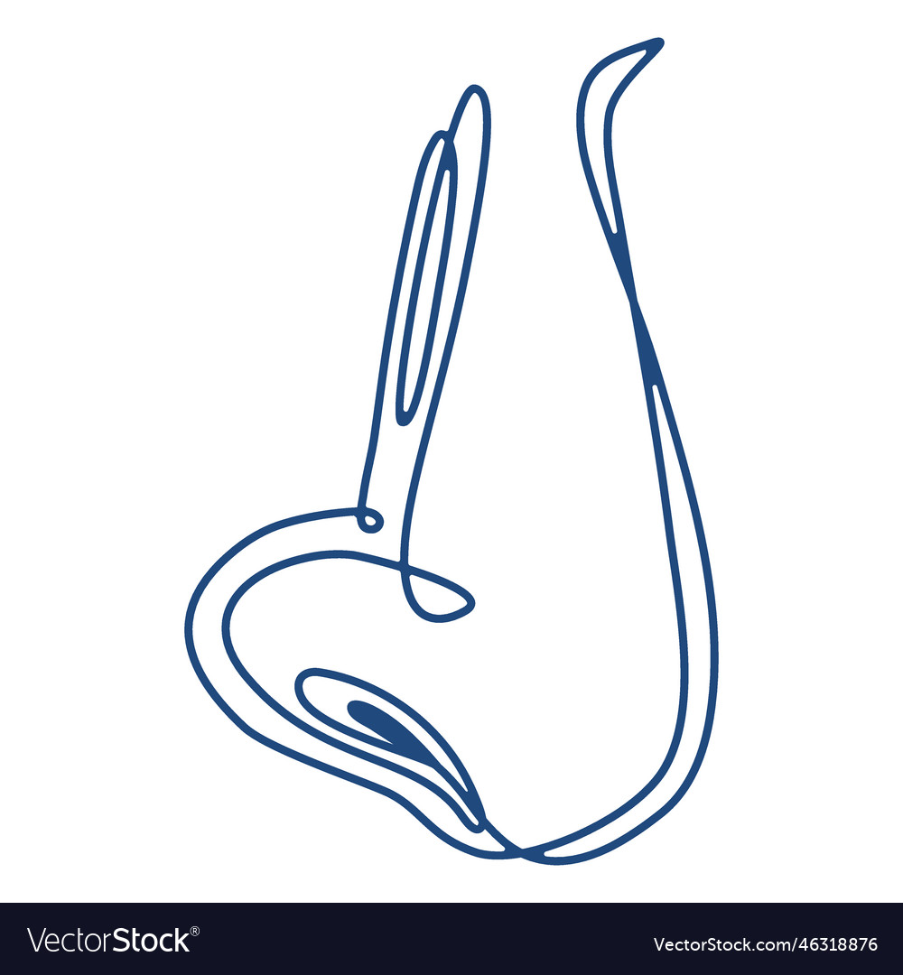 Big nose continuous line