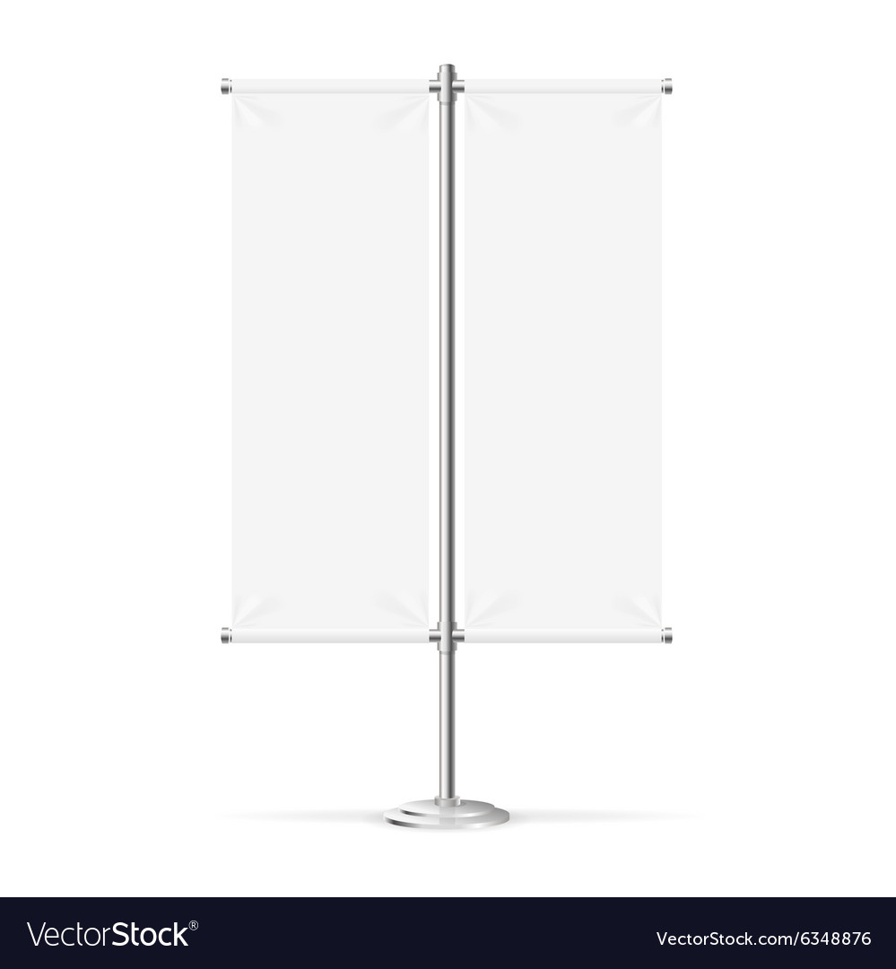Blank Banner Flag Royalty Free Vector Image Vectorstock