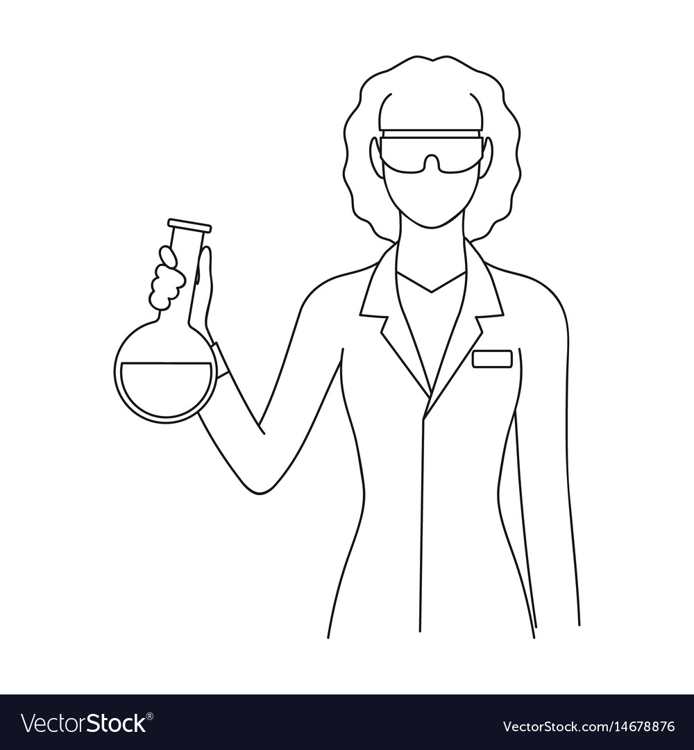 Chemistprofessions single icon in outline style