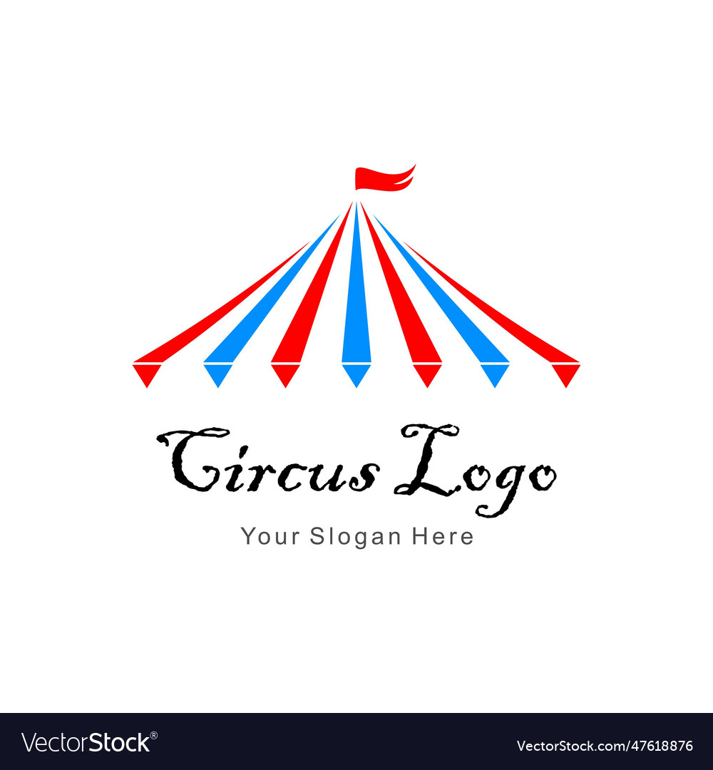 Circus flat style logo Royalty Free Vector Image