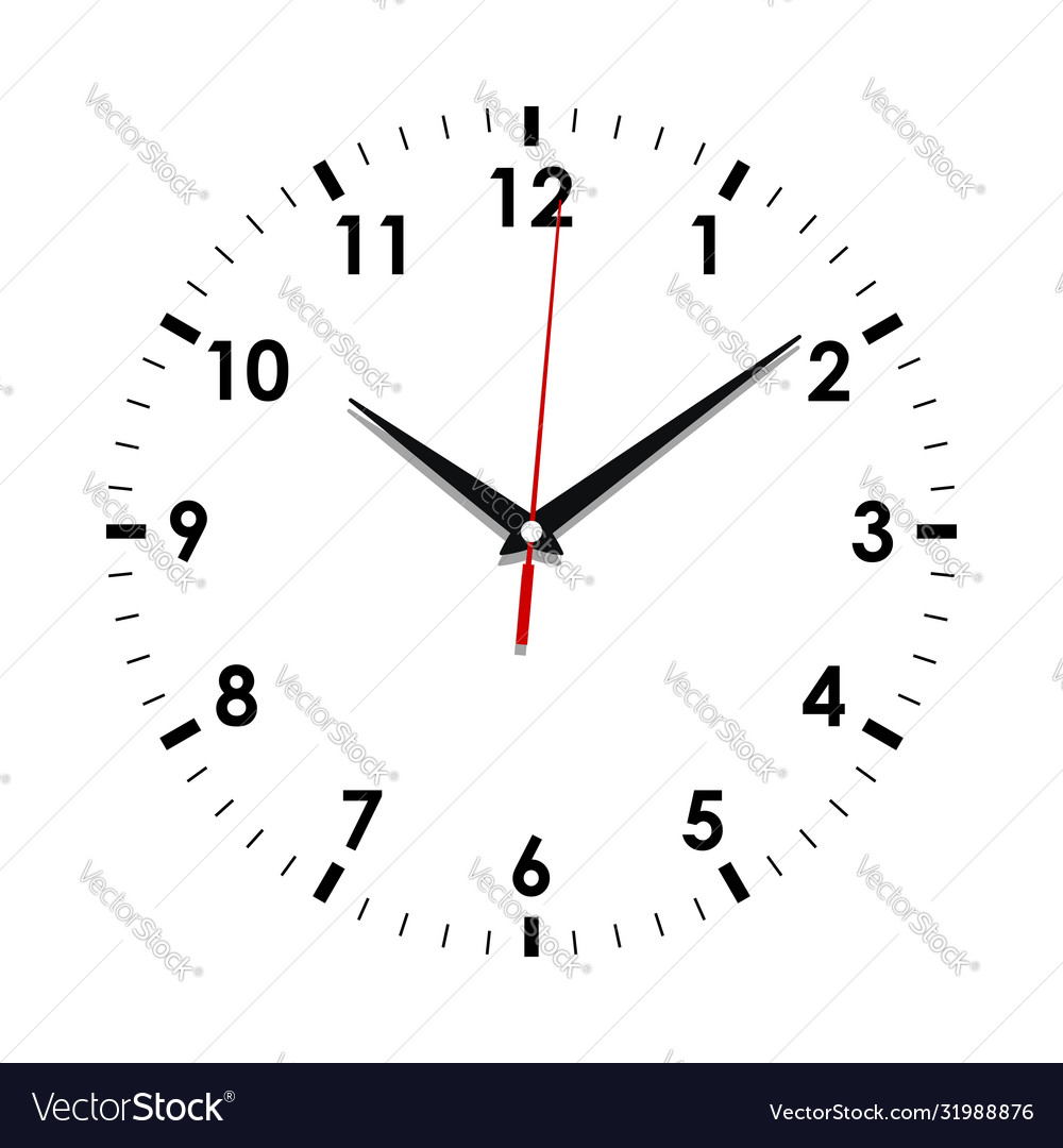 Clock face Royalty Free Vector Image - VectorStock