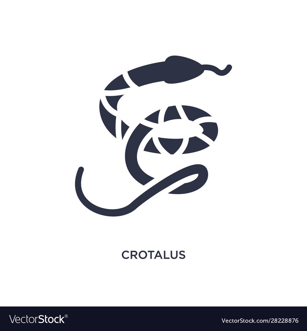 Crotalus icon on white background simple element