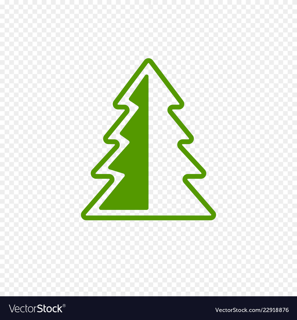 Fir tree icon isolated on transparent background