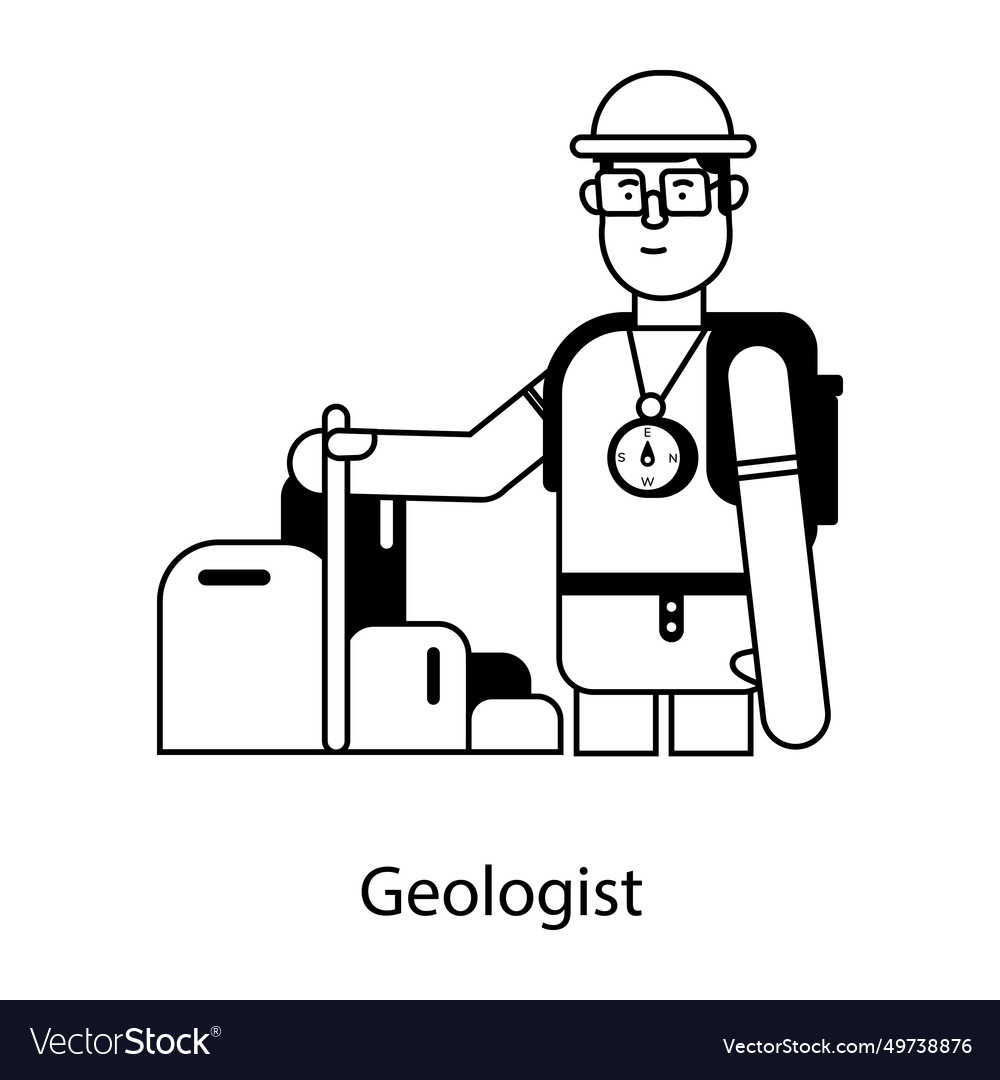 Geologist Royalty Free Vector Image - VectorStock