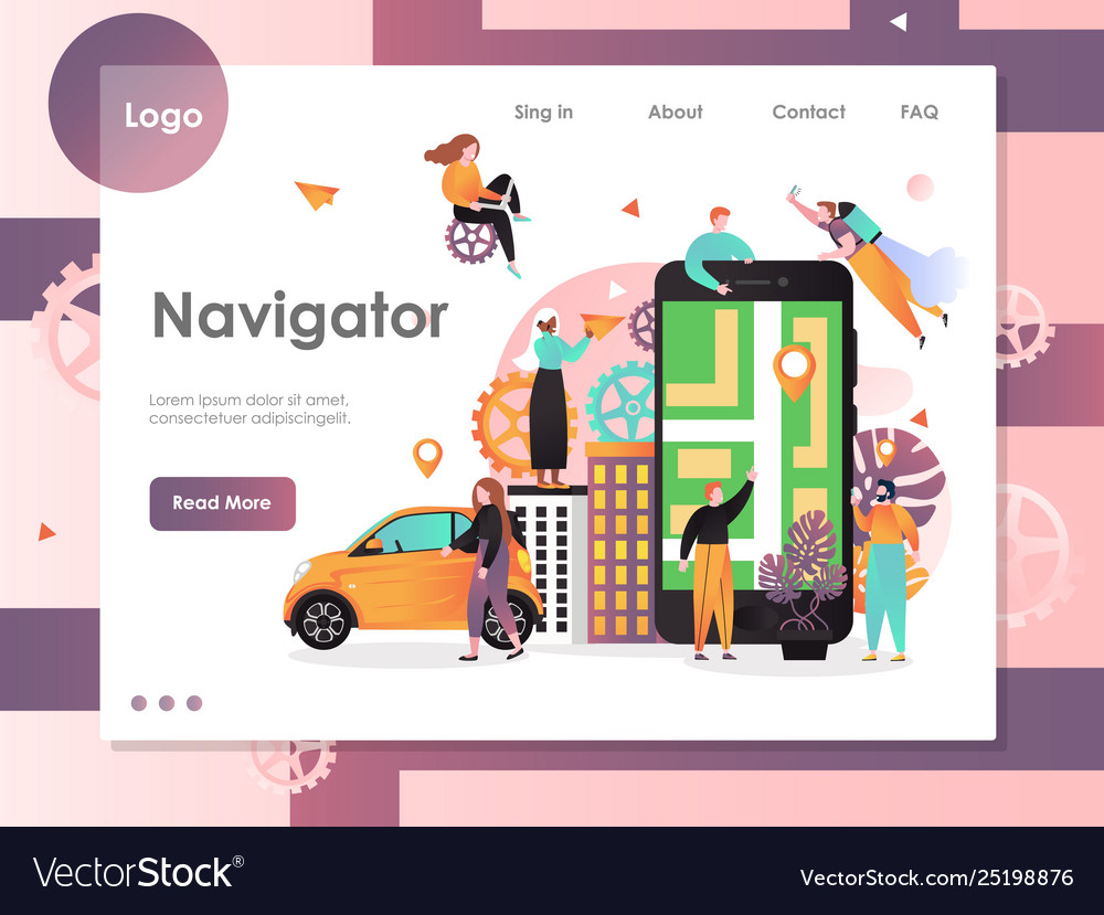 GPS Navigation Website Template