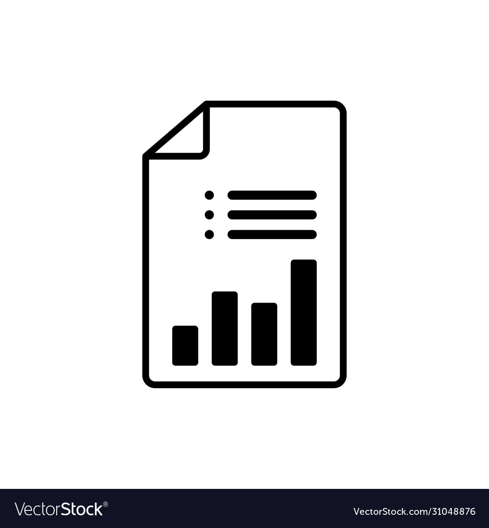 Graphic document or report with chart paper vector image Graphic document or report with chart paper