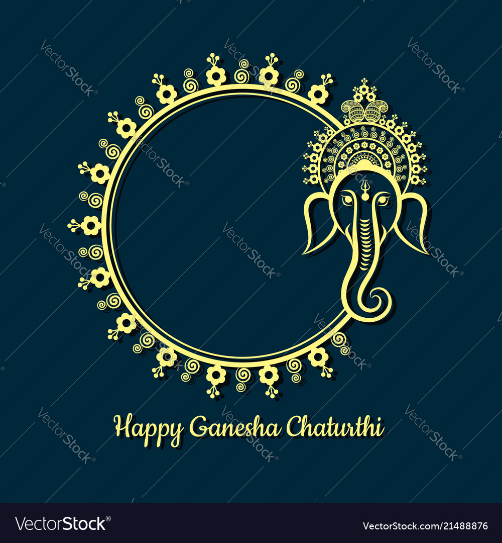 Happy ganesh chaturthi festival background Vector Image